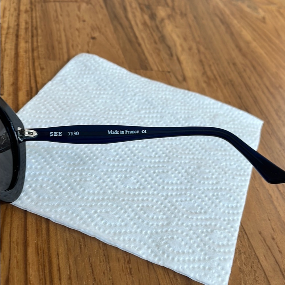 See Navy Blue Cat-Eye Sunglasses View 2